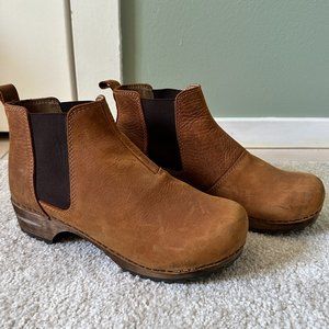 Lotta's Jo Clog Boot in Cognac Soft Oil leather